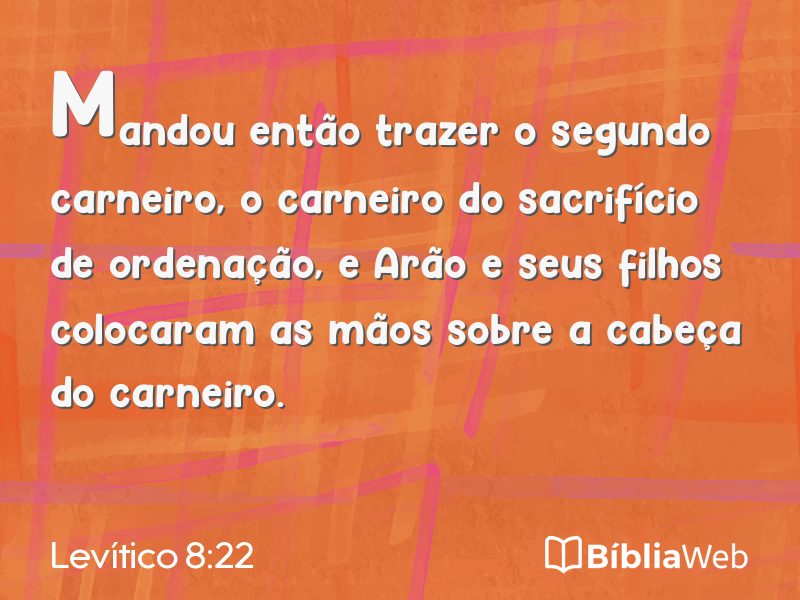 Levítico 8:22 em imagem para compartilhar
