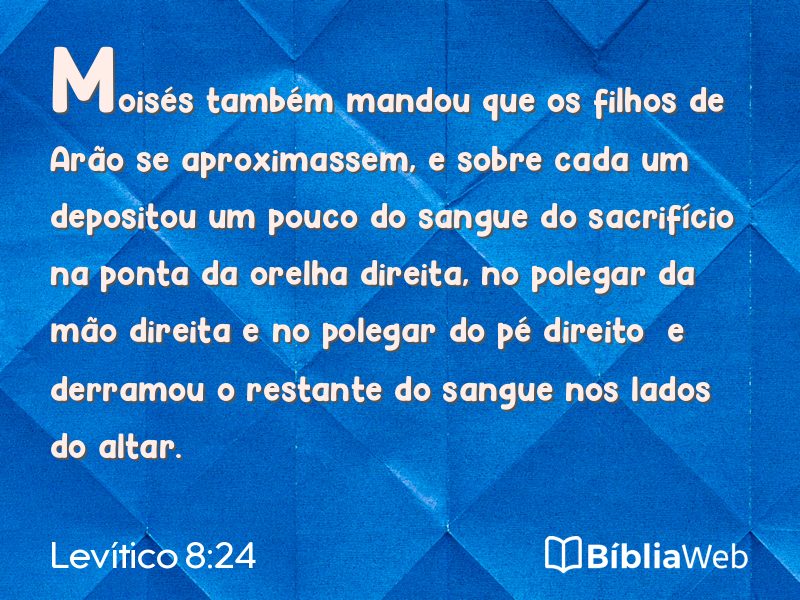 Levítico 8:24 em imagem para compartilhar