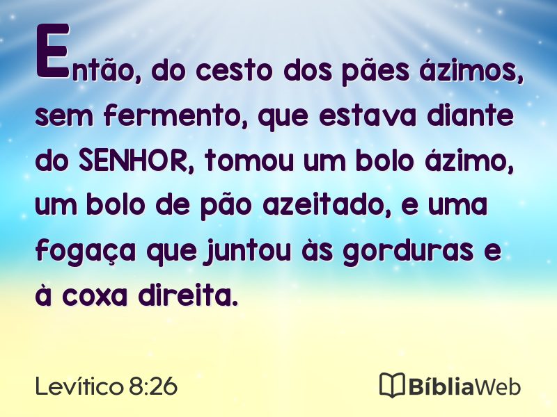 Levítico 8:26 em imagem para compartilhar