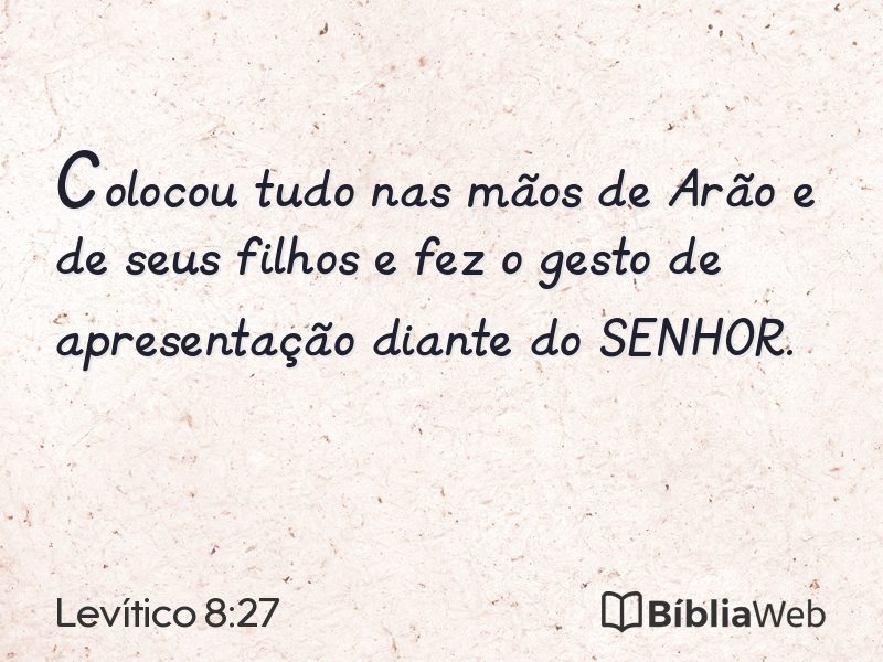 Levítico 8:27 em imagem para compartilhar