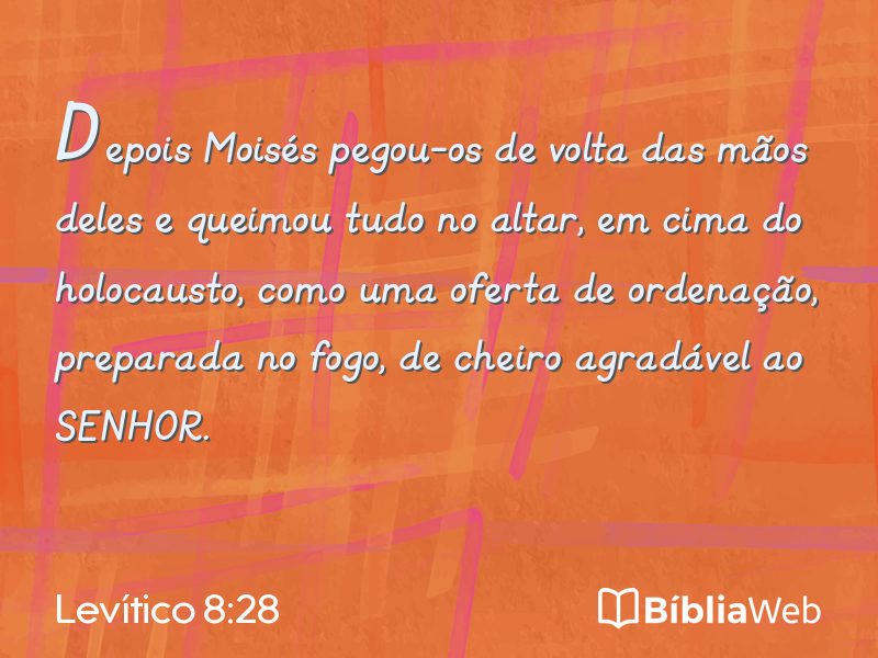 Levítico 8:28 em imagem para compartilhar