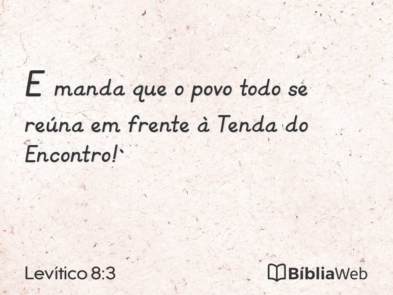 Levítico 8:3 em imagem para compartilhar