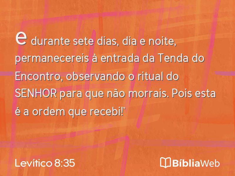 Levítico 8:35 em imagem para compartilhar
