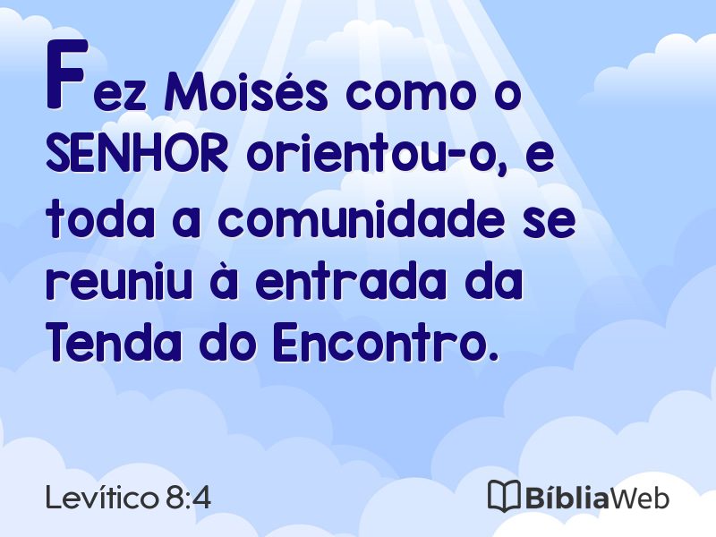 Levítico 8:4 em imagem para compartilhar