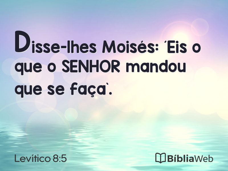 Levítico 8:5 em imagem para compartilhar