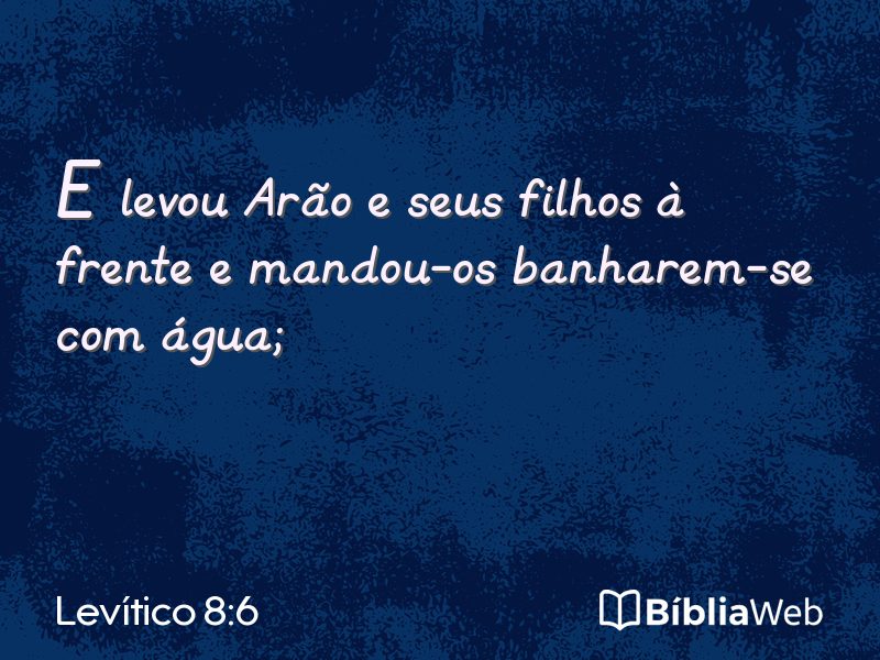 Levítico 8:6 em imagem para compartilhar