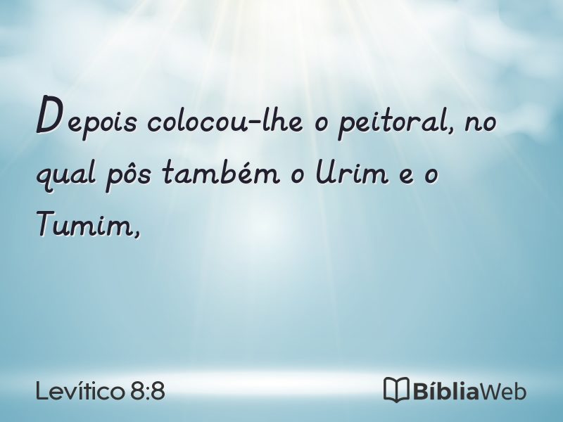 Levítico 8:8 em imagem para compartilhar