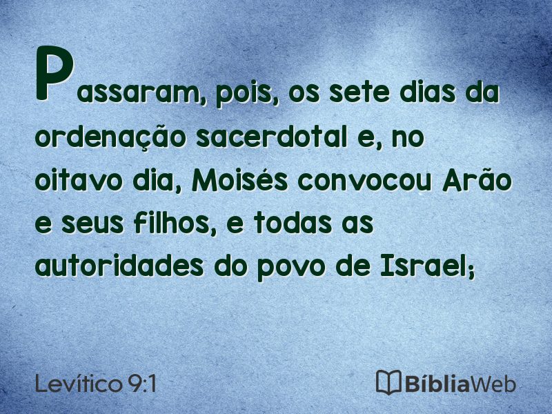 Levítico 9:1 em imagem para compartilhar