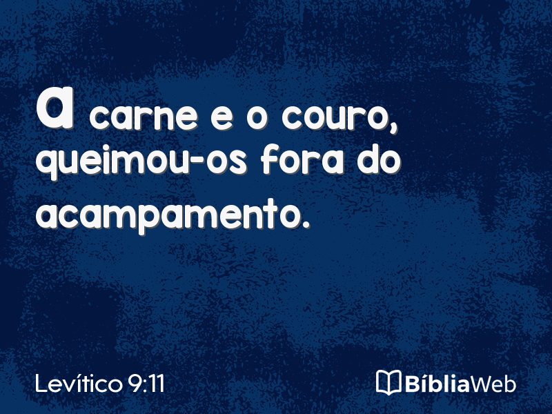 Levítico 9:11 em imagem para compartilhar