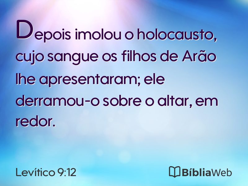 Levítico 9:12 em imagem para compartilhar