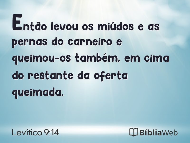 Levítico 9:14 em imagem para compartilhar