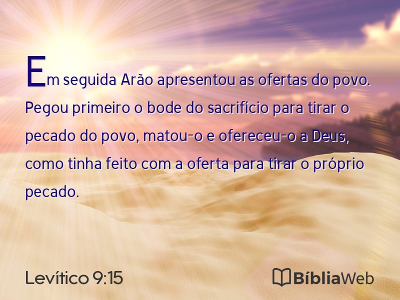 Levítico 9:15 em imagem para compartilhar