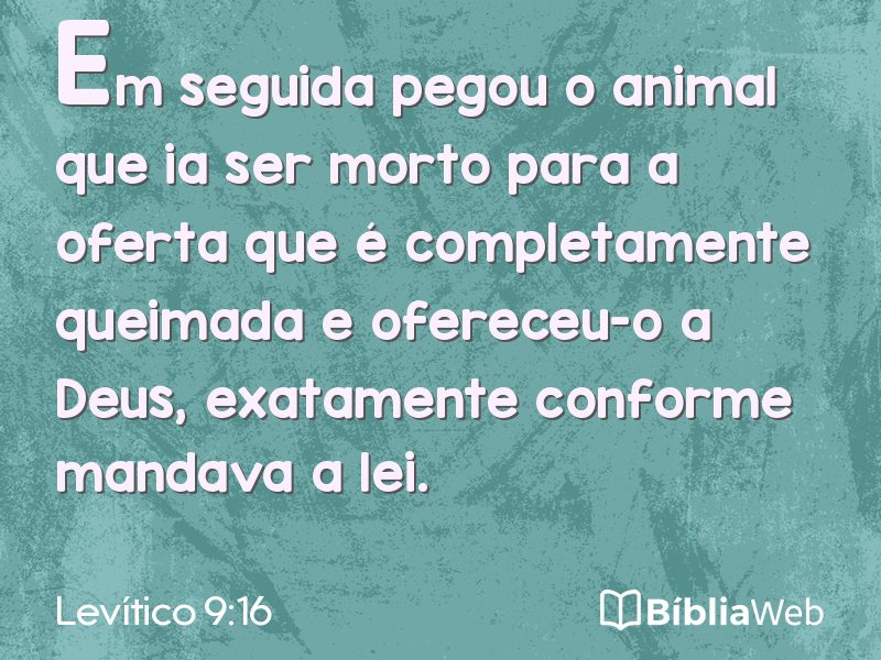 Levítico 9:16 em imagem para compartilhar
