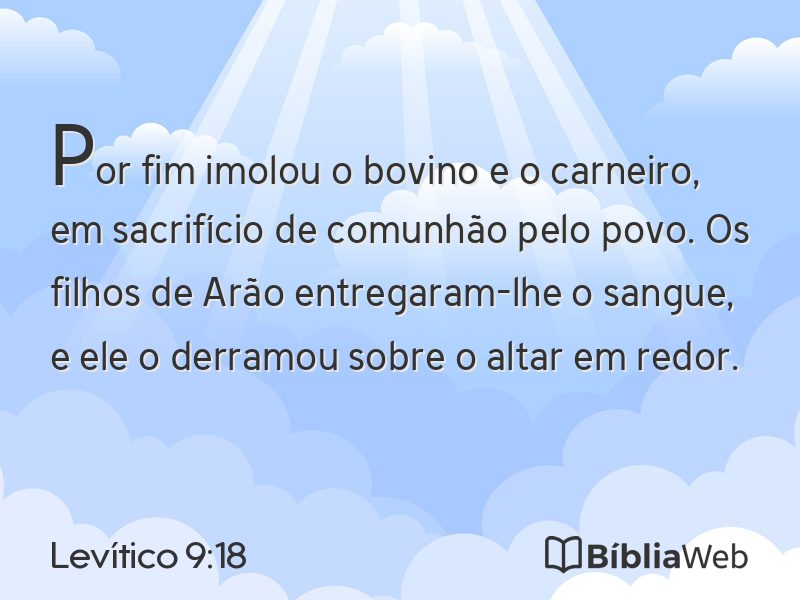 Levítico 9:18 em imagem para compartilhar