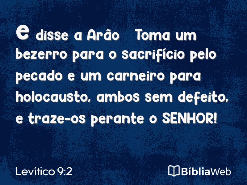 Levítico 9:2 em imagem para compartilhar