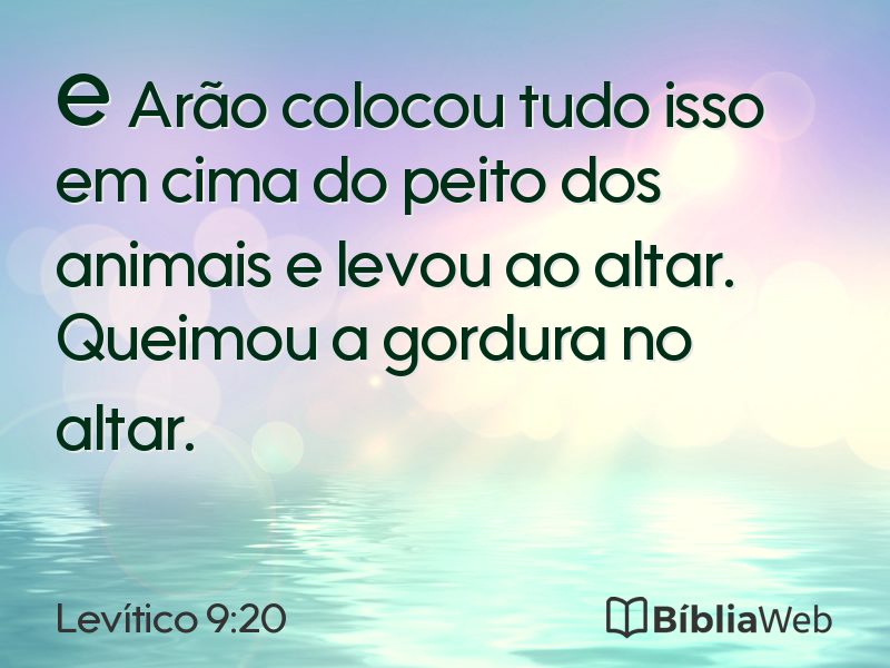 Levítico 9:20 em imagem para compartilhar