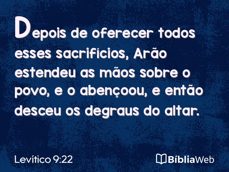 Levítico 9:22 em imagem para compartilhar