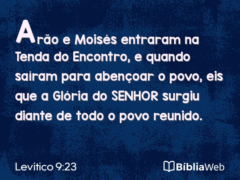Levítico 9:23 em imagem para compartilhar