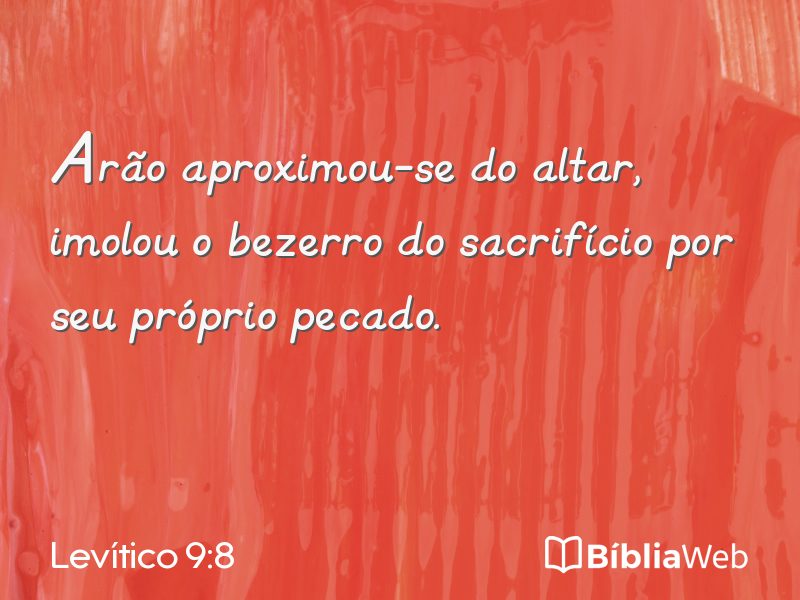 Levítico 9:8 em imagem para compartilhar