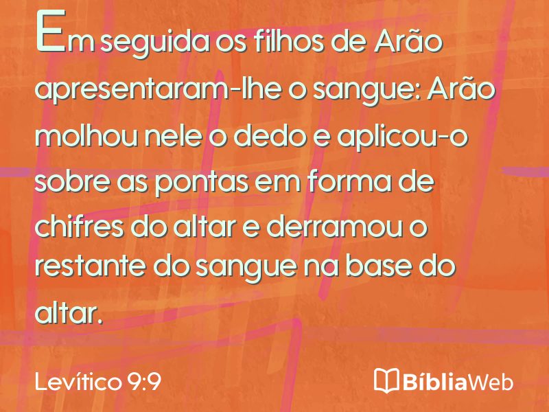 Levítico 9:9 em imagem para compartilhar