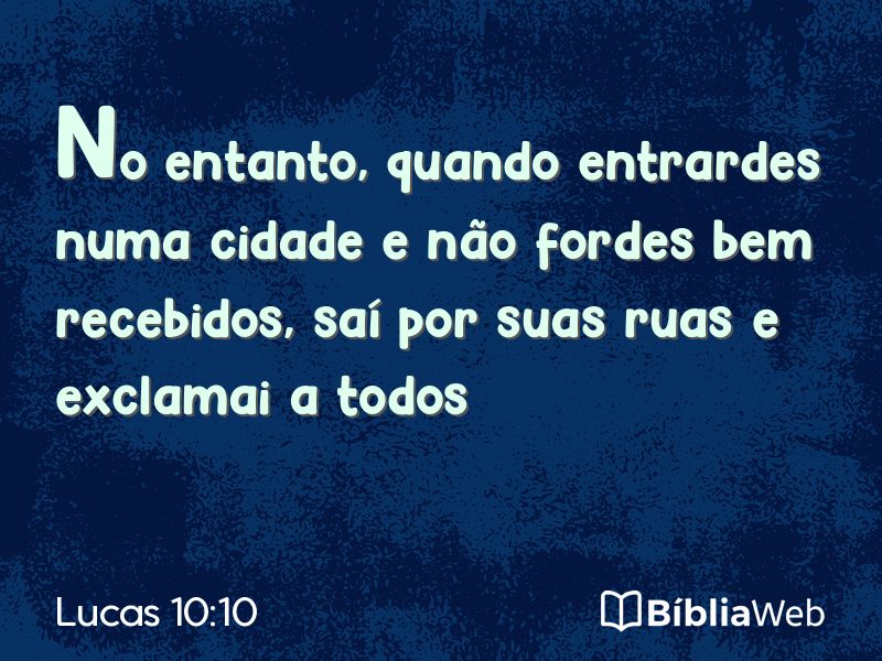 Lucas 10:10 em imagem para compartilhar