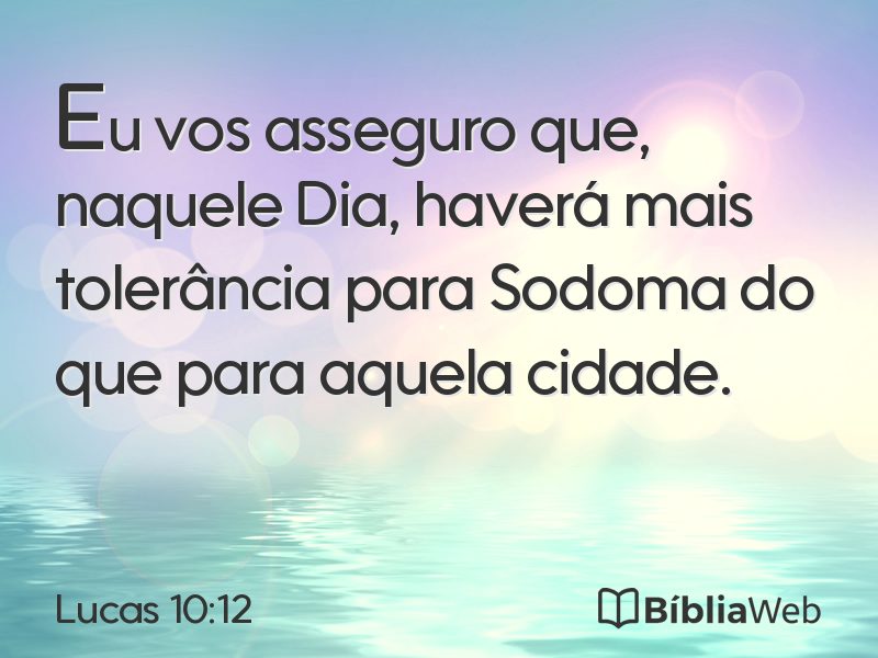 Lucas 10:12 em imagem para compartilhar
