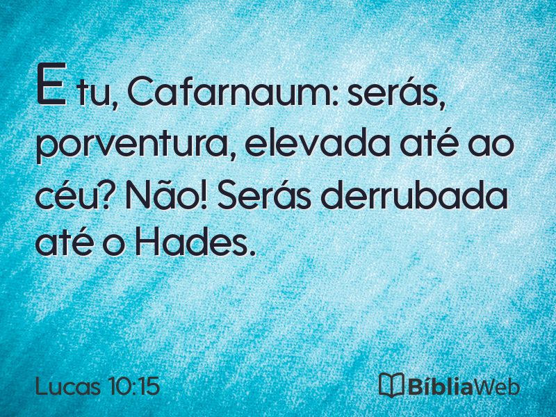 Lucas 10:15 em imagem para compartilhar