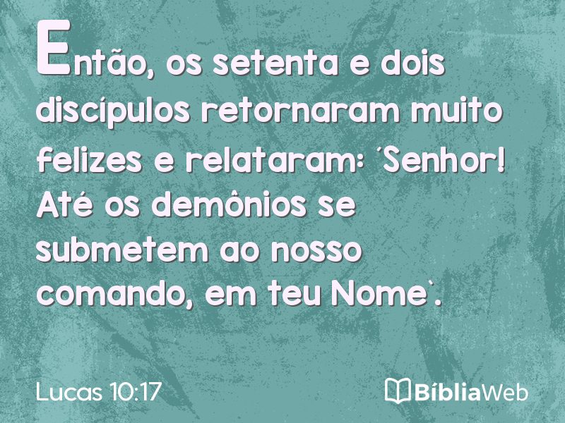 Lucas 10:17 em imagem para compartilhar