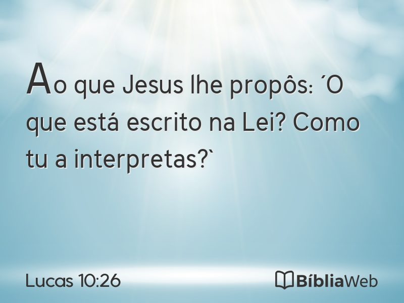 Lucas 10:26 em imagem para compartilhar