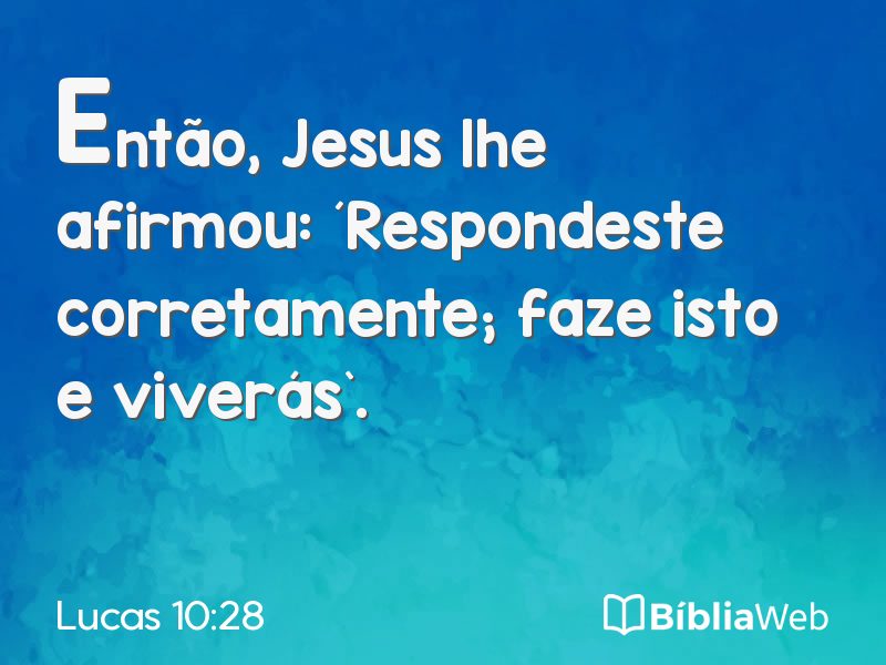 Lucas 10:28 em imagem para compartilhar