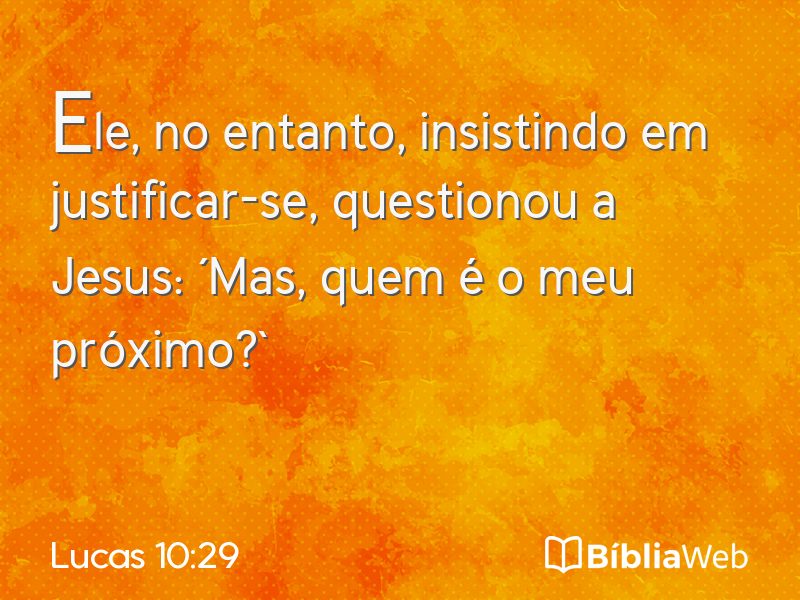 Lucas 10:29 em imagem para compartilhar