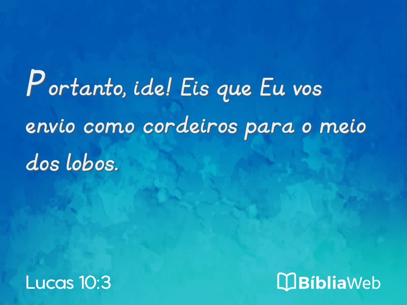 Lucas 10:3 em imagem para compartilhar