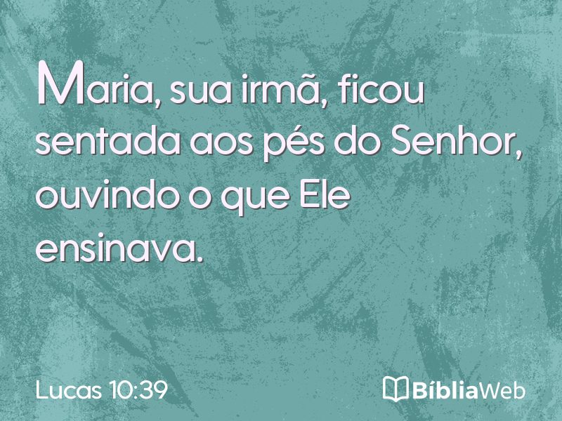 Lucas 10:39 em imagem para compartilhar