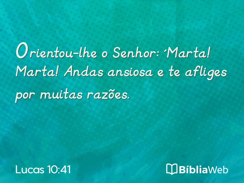 Lucas 10:41 em imagem para compartilhar