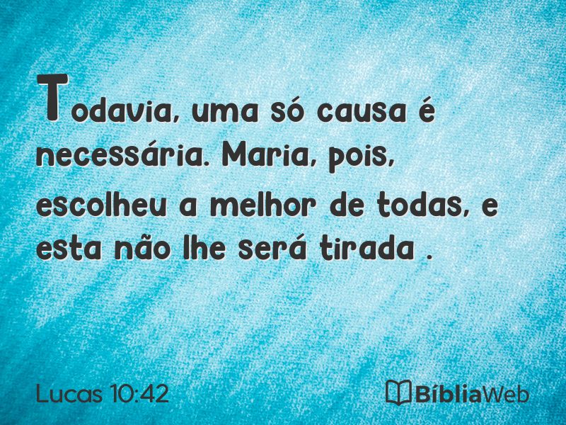 Lucas 10:42 em imagem para compartilhar