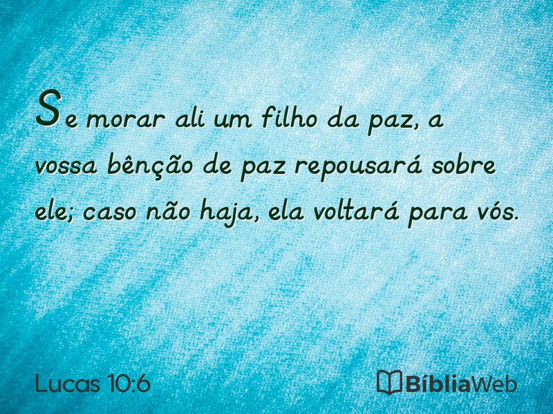 Lucas 10:6 em imagem para compartilhar