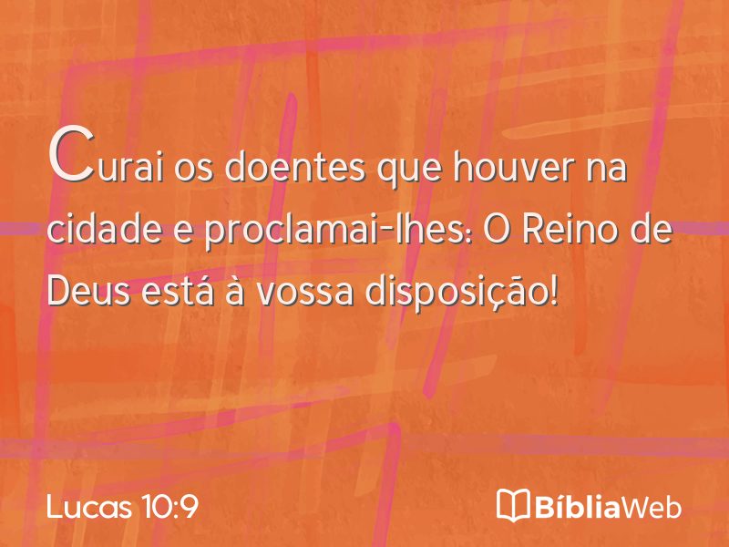 Lucas 10:9 em imagem para compartilhar