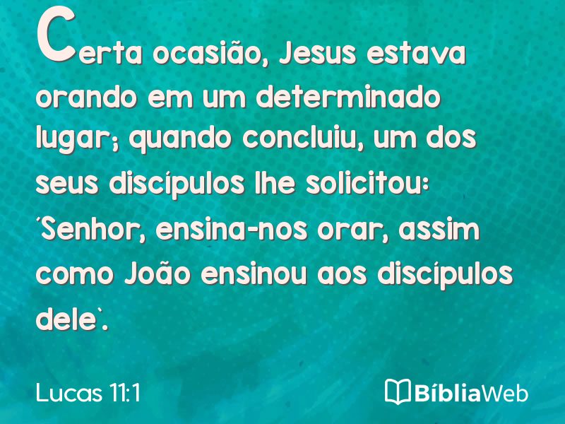 Lucas 11:1 em imagem para compartilhar