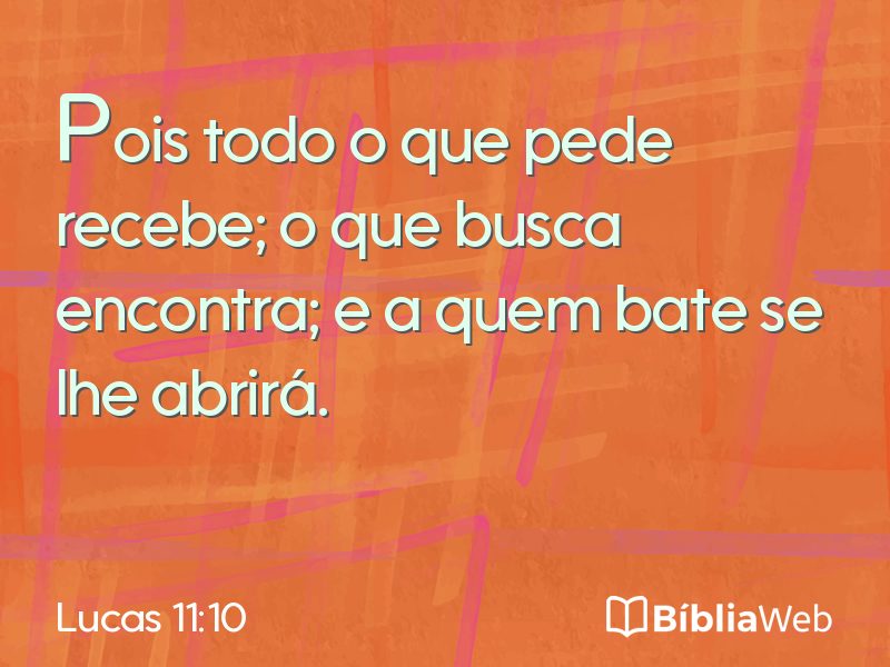 Lucas 11:10 em imagem para compartilhar
