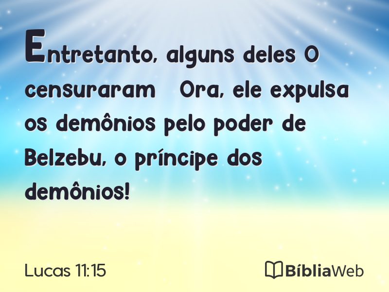 Lucas 11:15 em imagem para compartilhar
