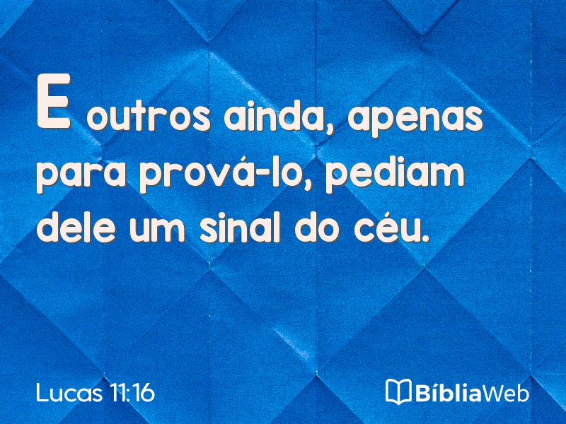 Lucas 11:16 em imagem para compartilhar