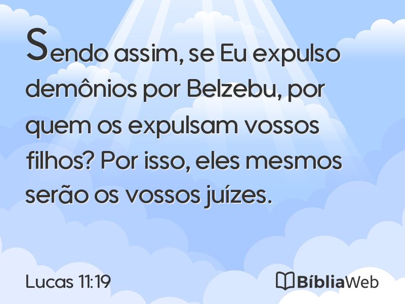 Lucas 11:19 em imagem para compartilhar