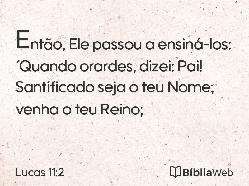 Lucas 11:2 em imagem para compartilhar