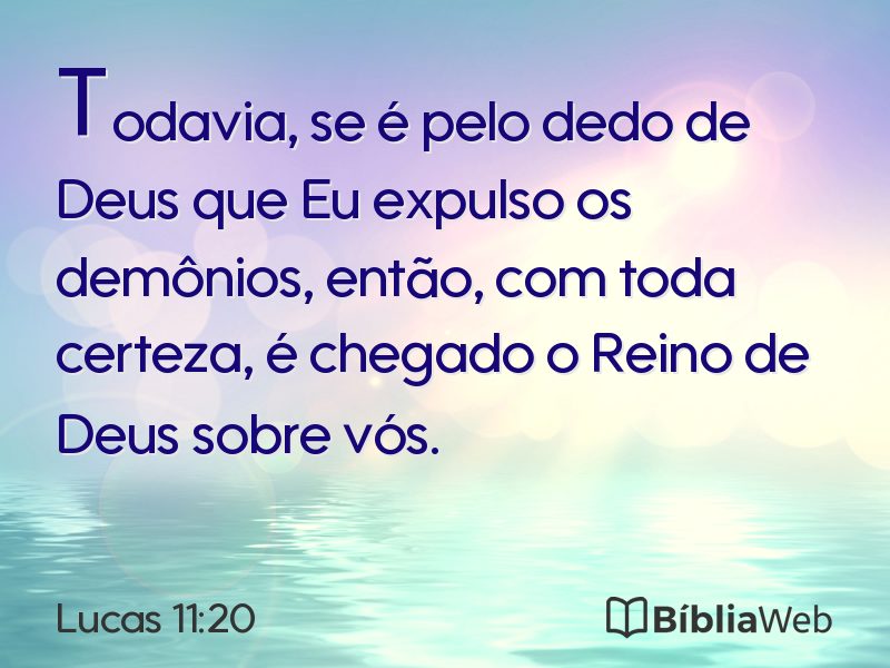 Lucas 11:20 em imagem para compartilhar