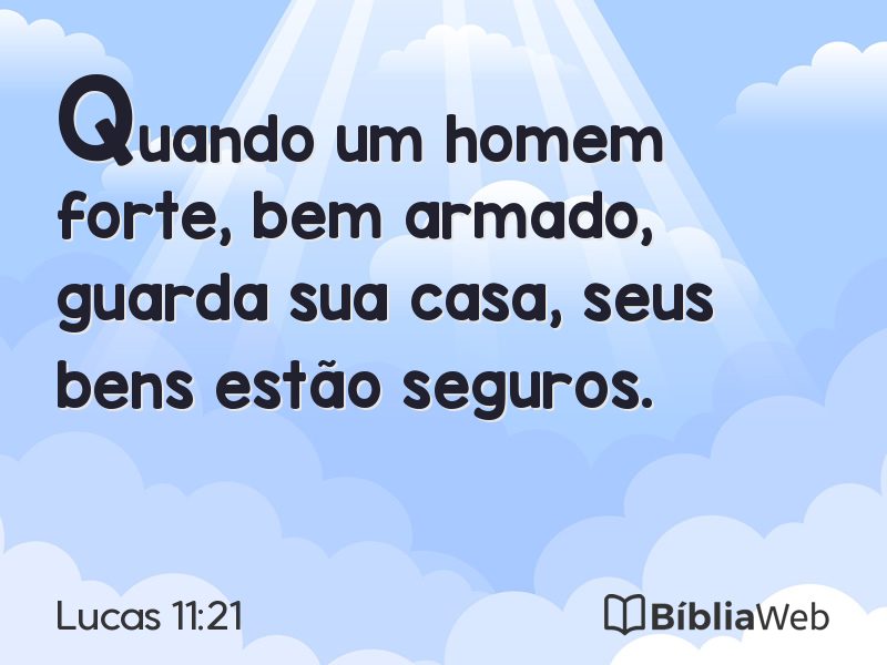 Lucas 11:21 em imagem para compartilhar