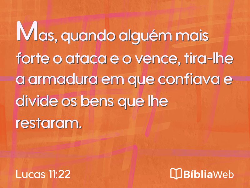 Lucas 11:22 em imagem para compartilhar