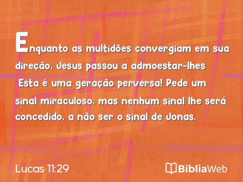 Lucas 11:29 em imagem para compartilhar