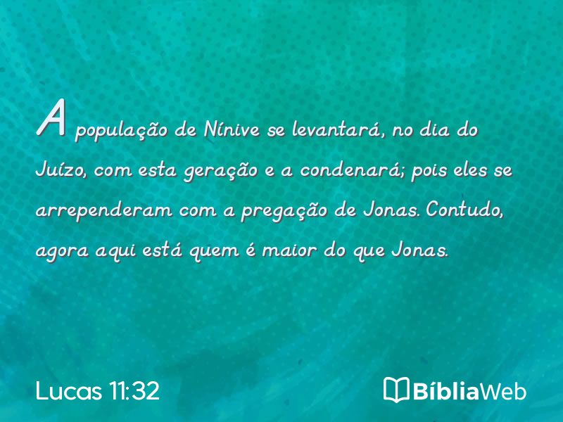 Lucas 11:32 em imagem para compartilhar