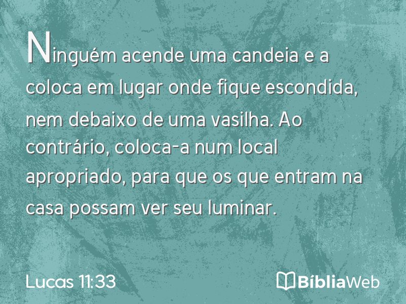 Lucas 11:33 em imagem para compartilhar