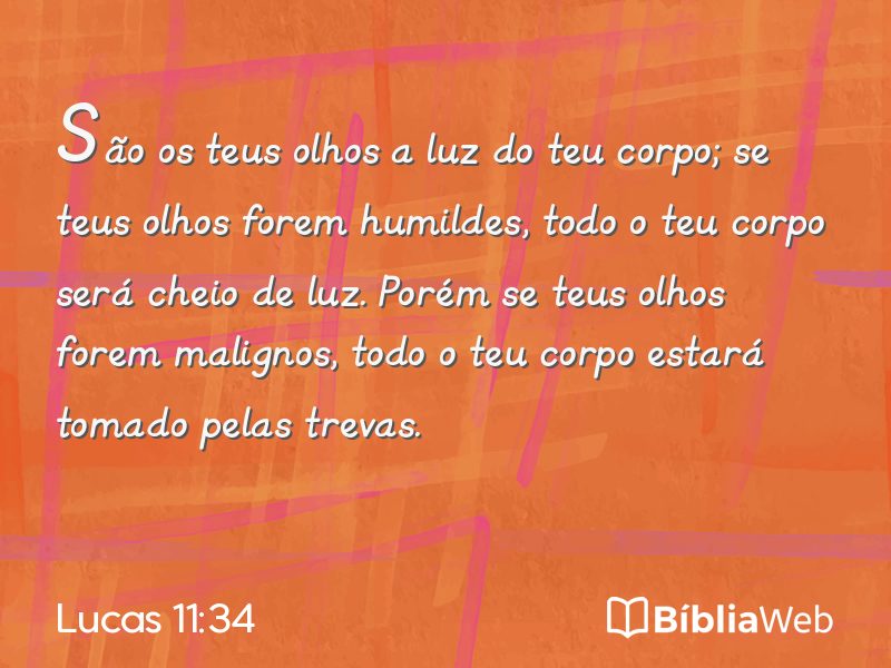 Lucas 11:34 em imagem para compartilhar